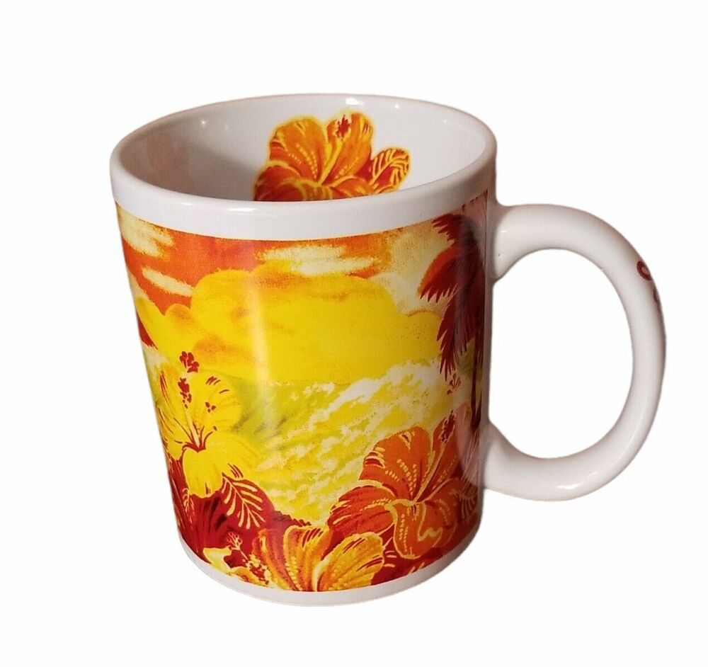 Hilo Hattie The Store of Hawaii Mug Hibiscus Flower 2014 Island Volcano Coffee